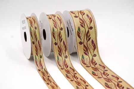 Vintage Blattrebe Jacquardband_AI-KN